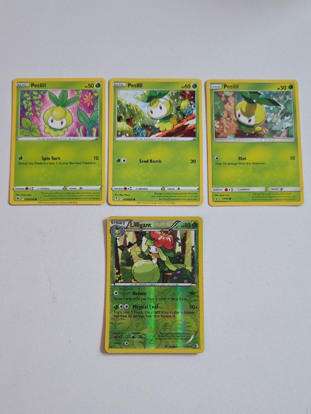 Pokemon Petilil And Lilligant Card